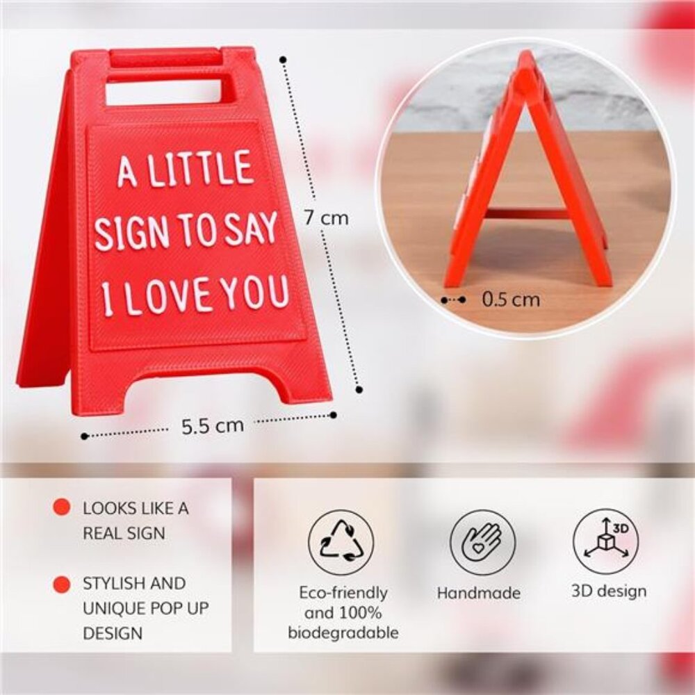 Mini Sign Valentine's Decoration Anniversary Present - Romantic I Love You Sign - Picture 2 of 7